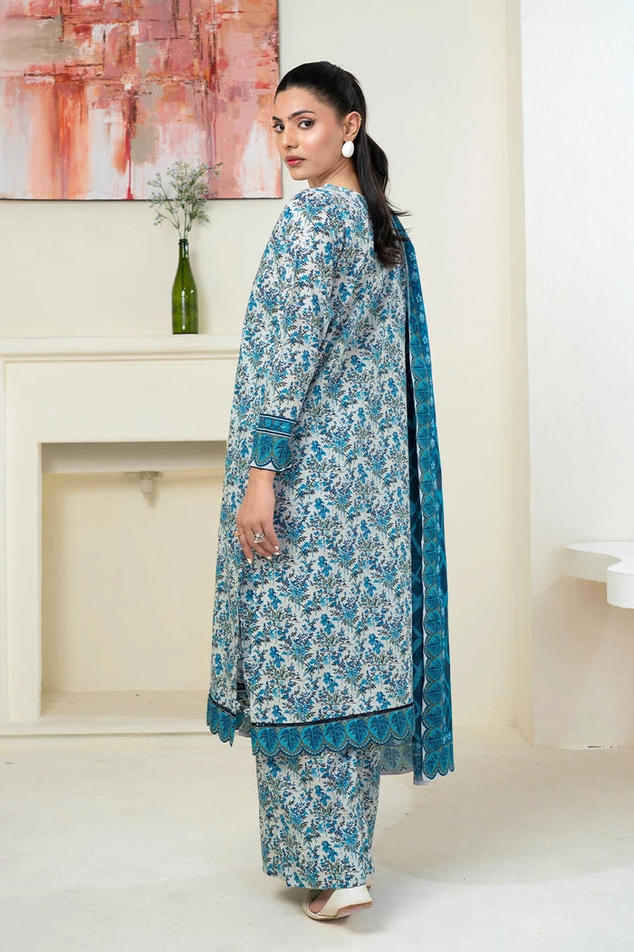 Printed Lawn 3 pc (unstich) - Image 2