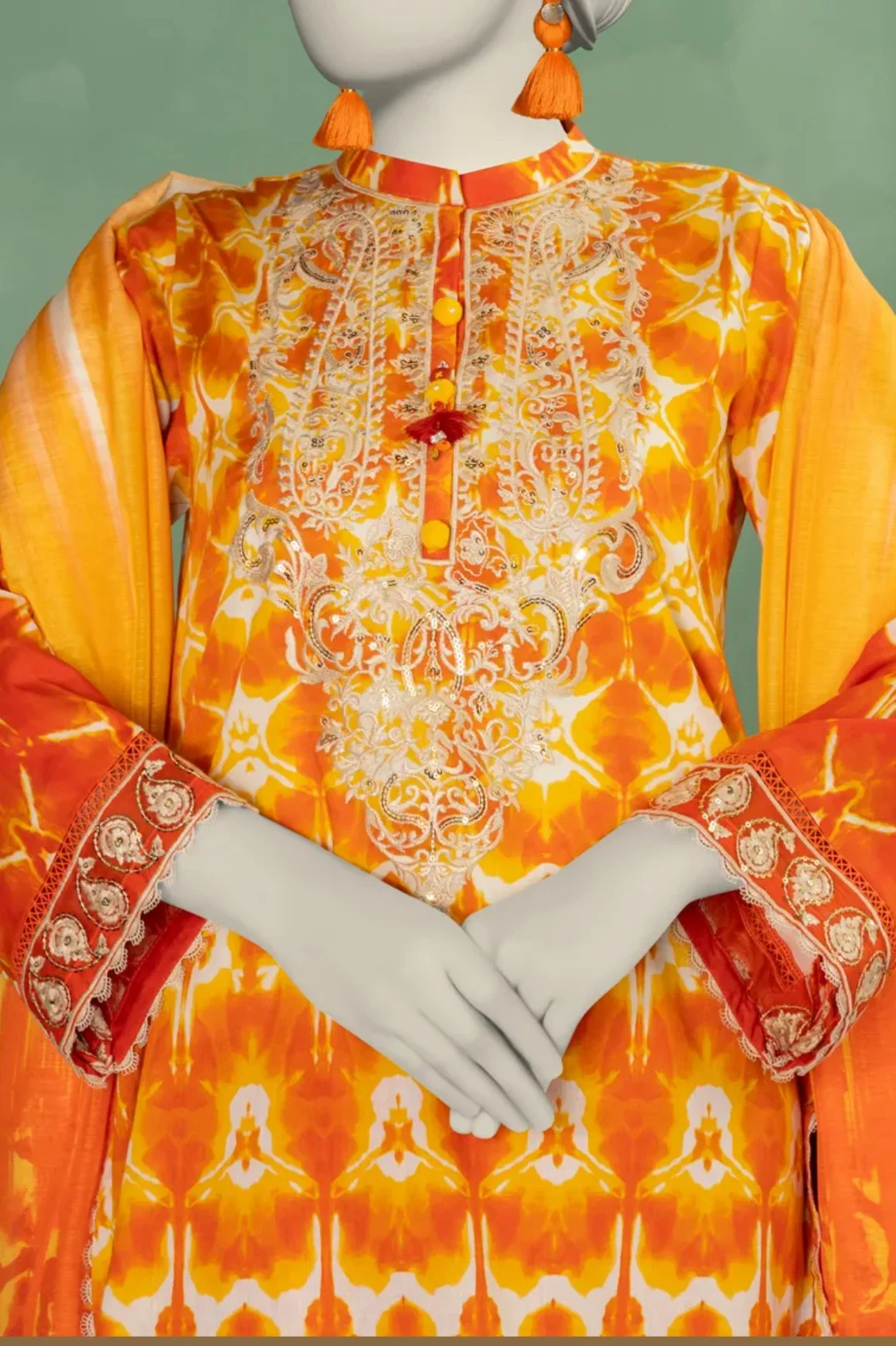 3 pc Embroidered Lawn - Image 3