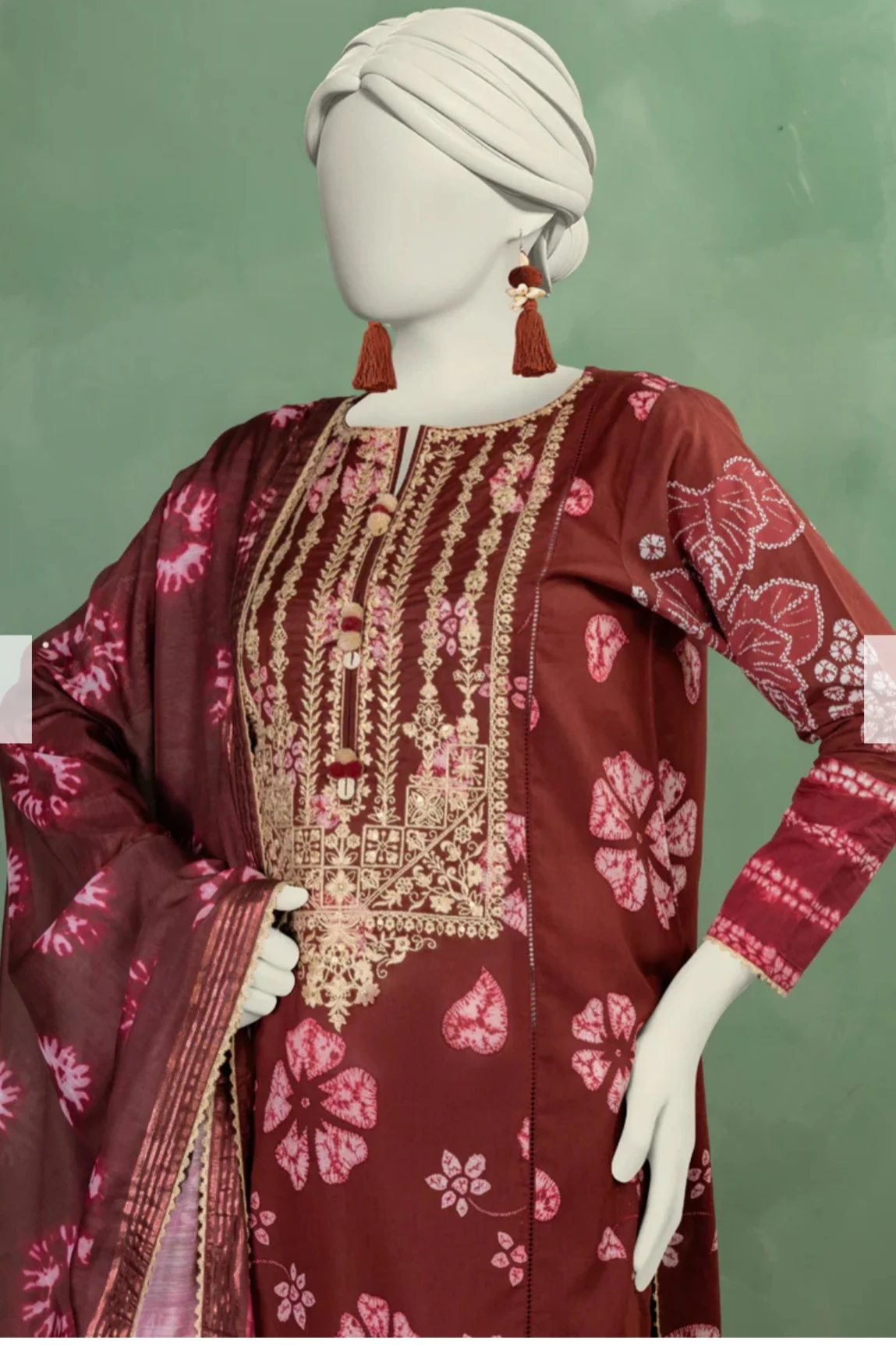 3 pc Embroidered Lawn - Image 3