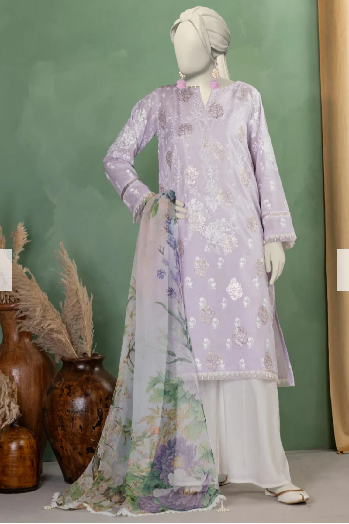 2 pc sequence Embroidered Lawn