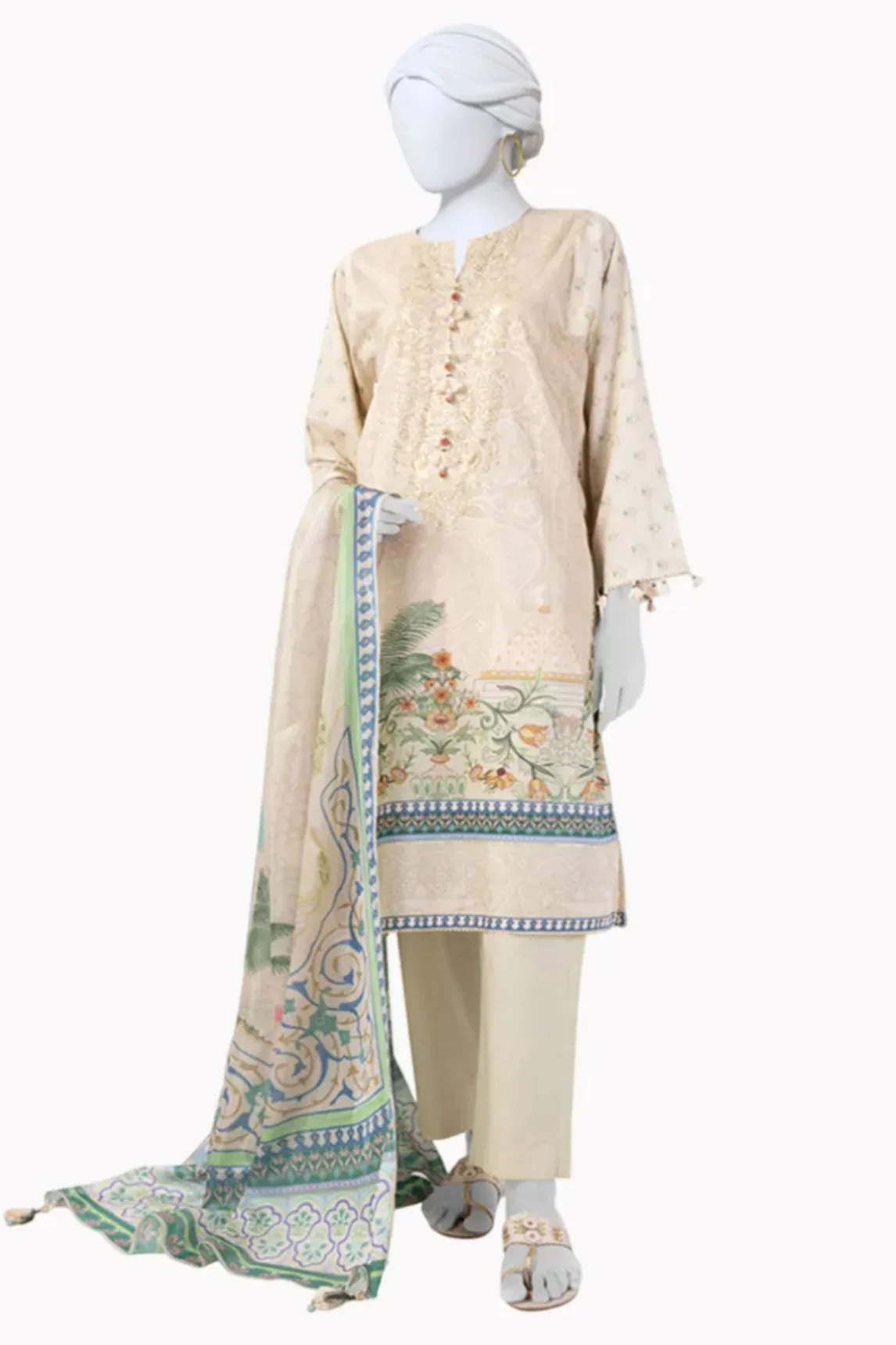 3 pc Embroidered Lawn