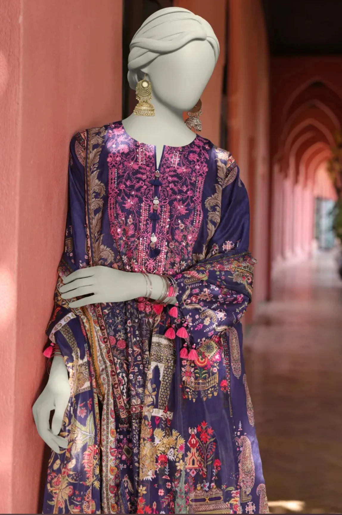 3 pc Embroidered Lawn - Image 3