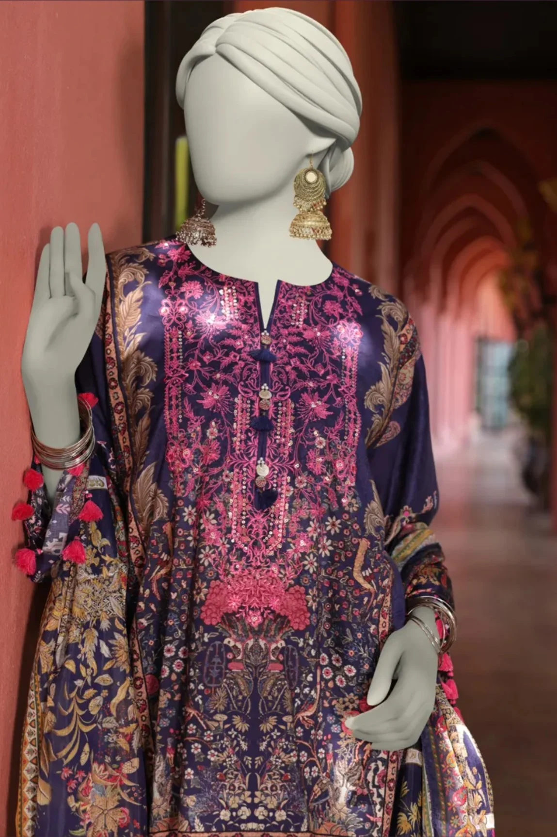 3 pc Embroidered Lawn - Image 2