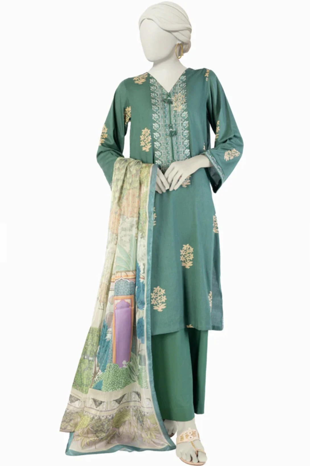 3 pc Embroidered lawn