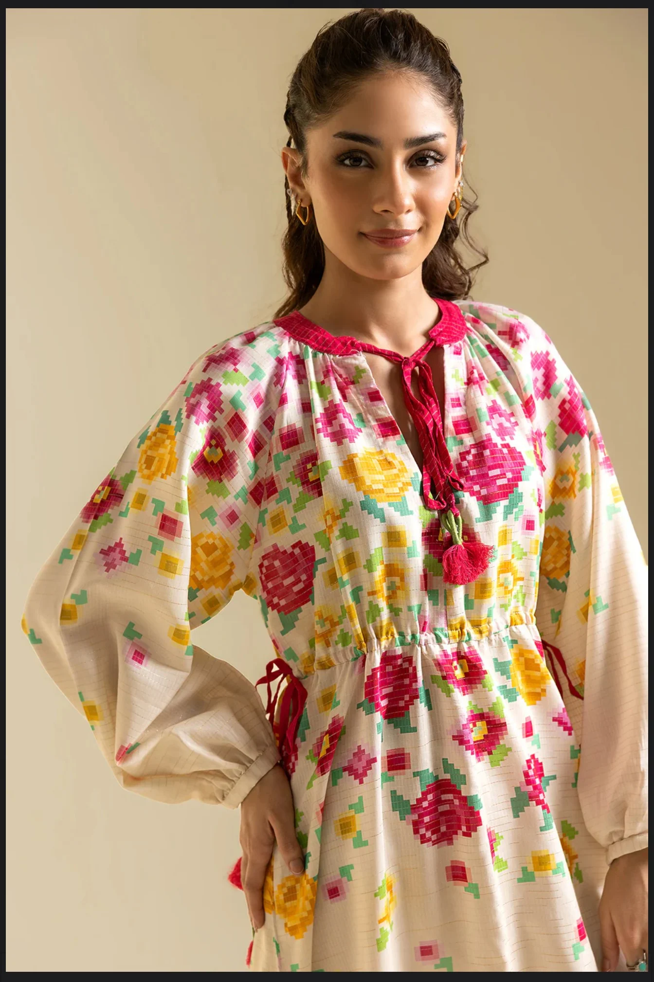 Zari silk COORD set 2 pcs - Image 3