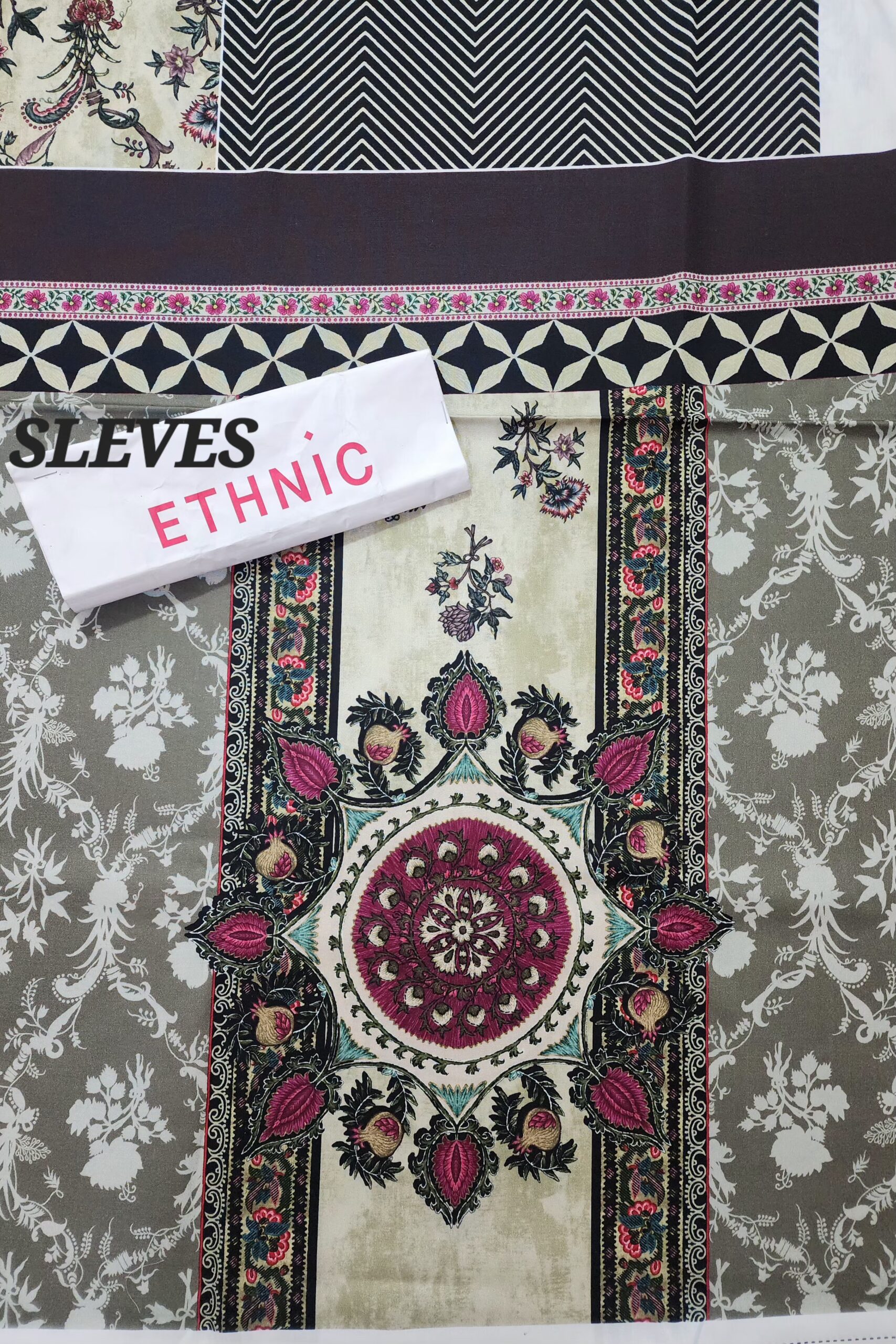 2 pcs linen raw silk All over - Image 2