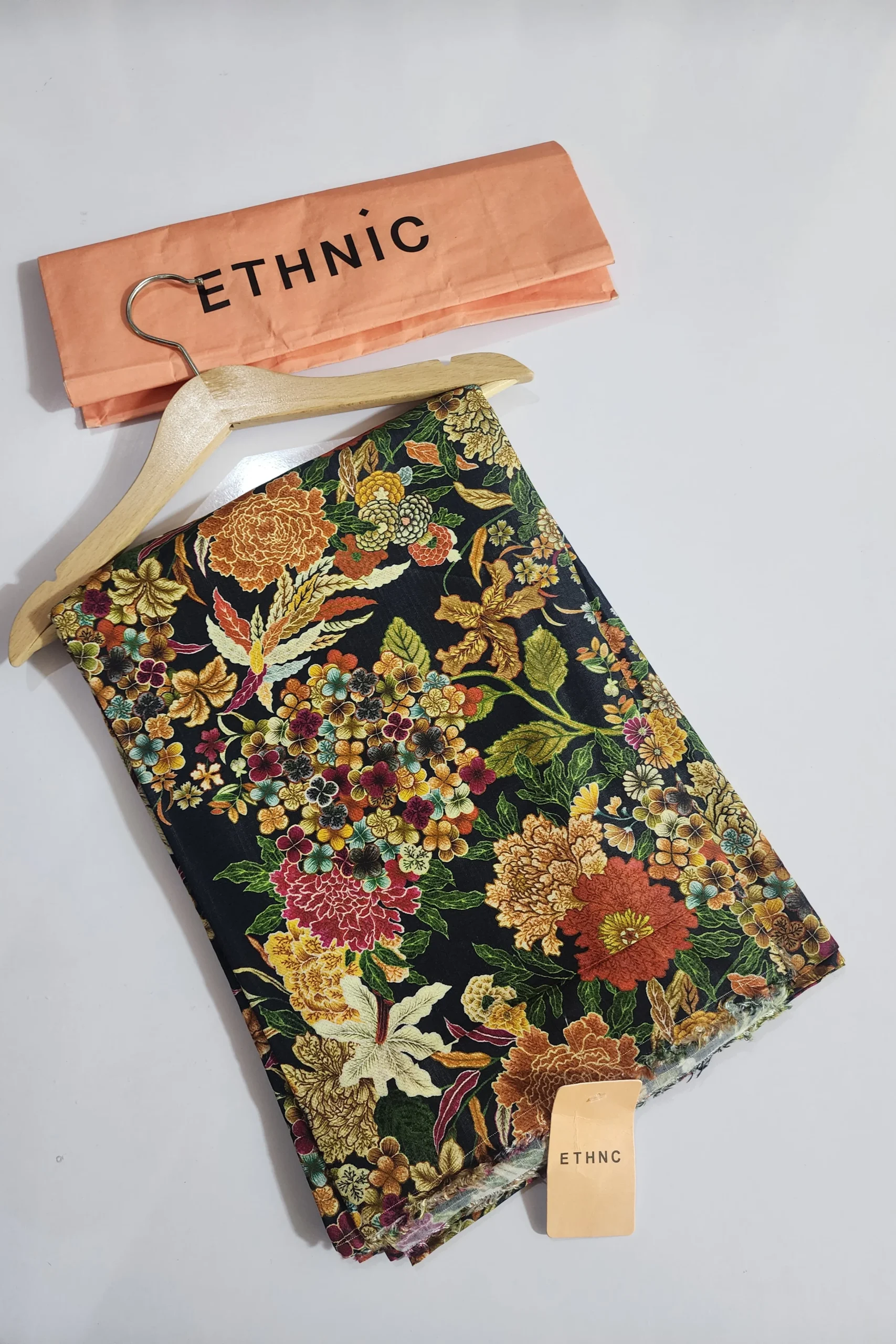 1 pc raw silk printed shirt (1.7 yard)
