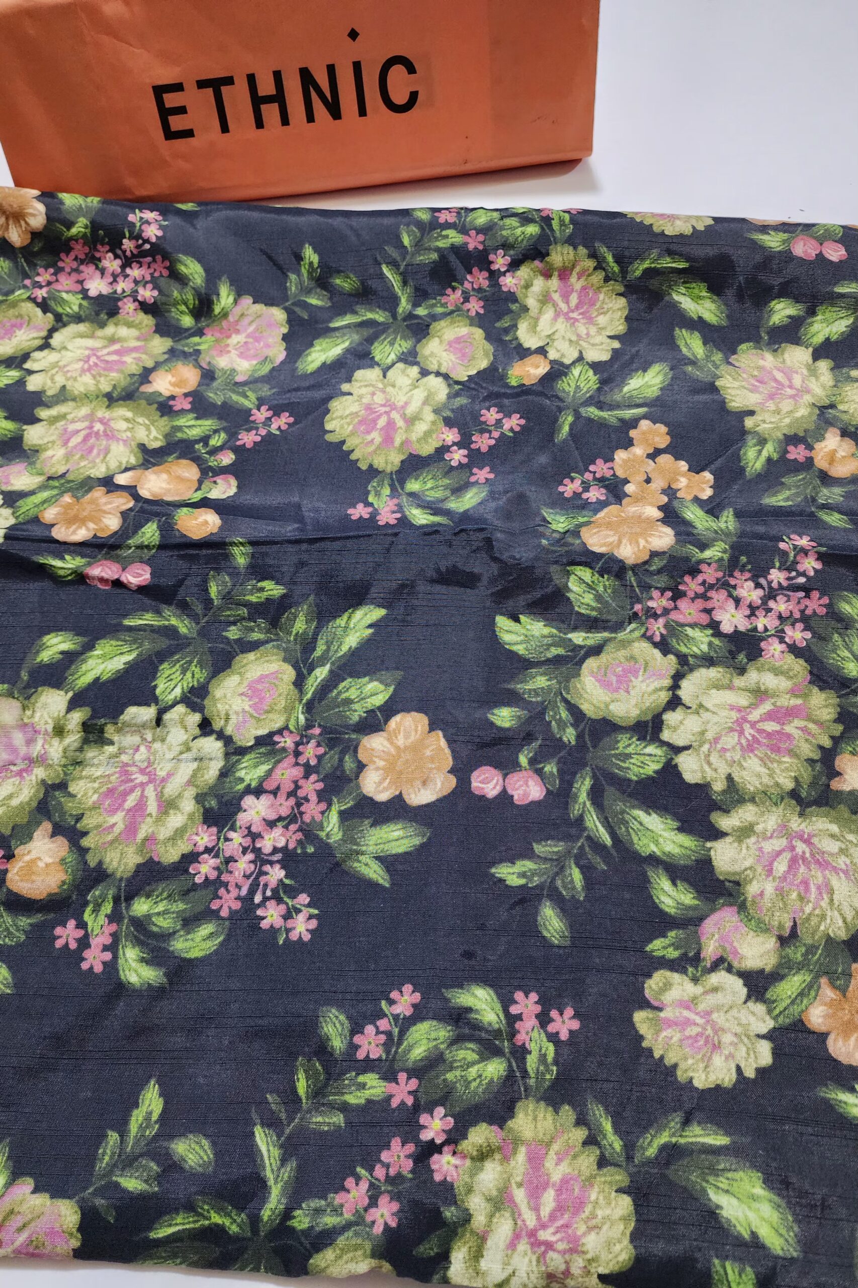 1 pc raw silk printed shirt (1.7 yard)