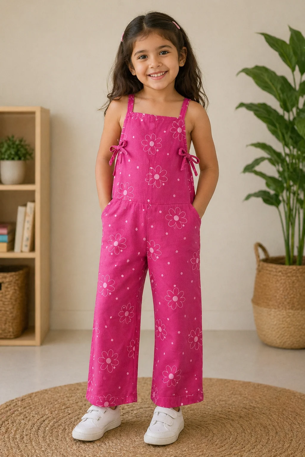 Pink jump suit